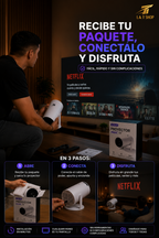 Proyector Full HD 4K | Convierte cualquier pared en un cine en casa