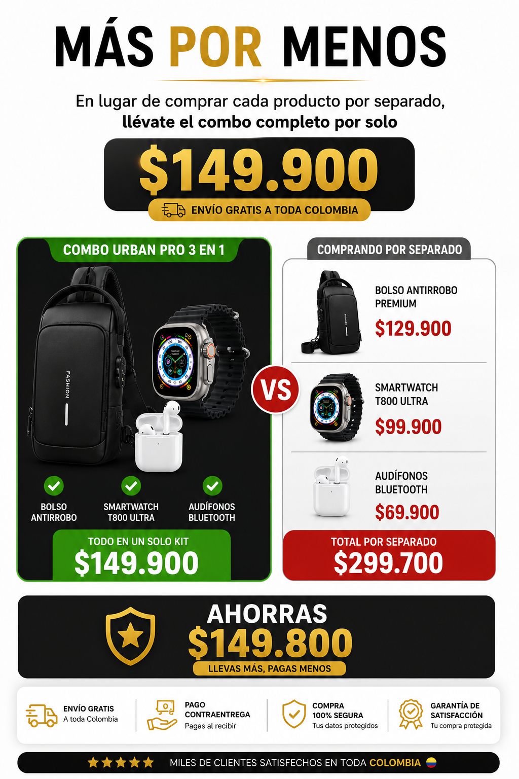 Combo Urban Pro 3 en 1
