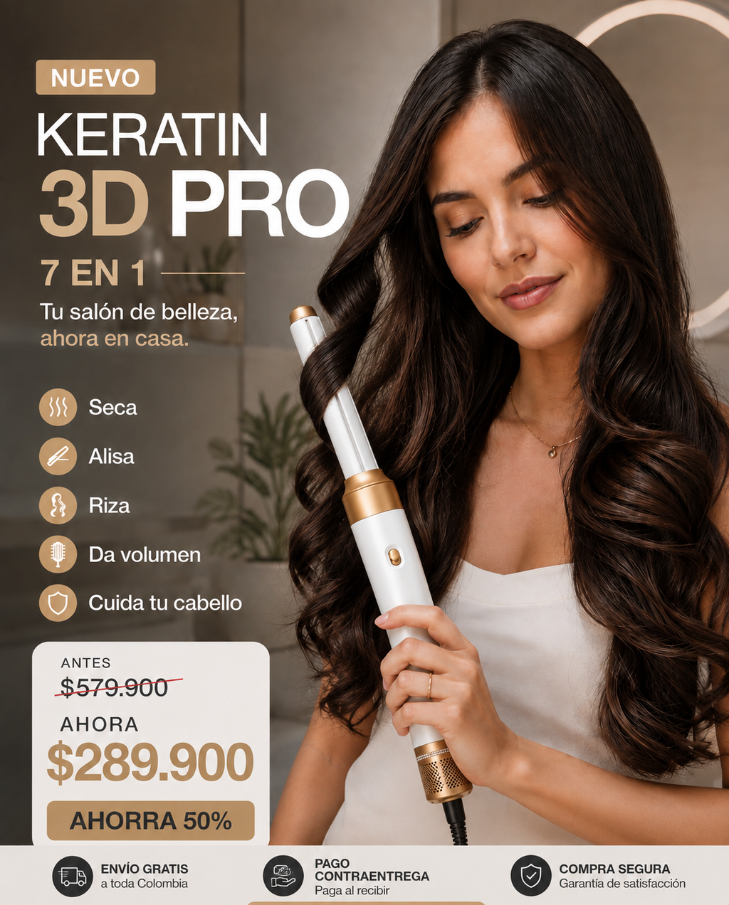 Combo Secador 7 En 1 Pro-keratin