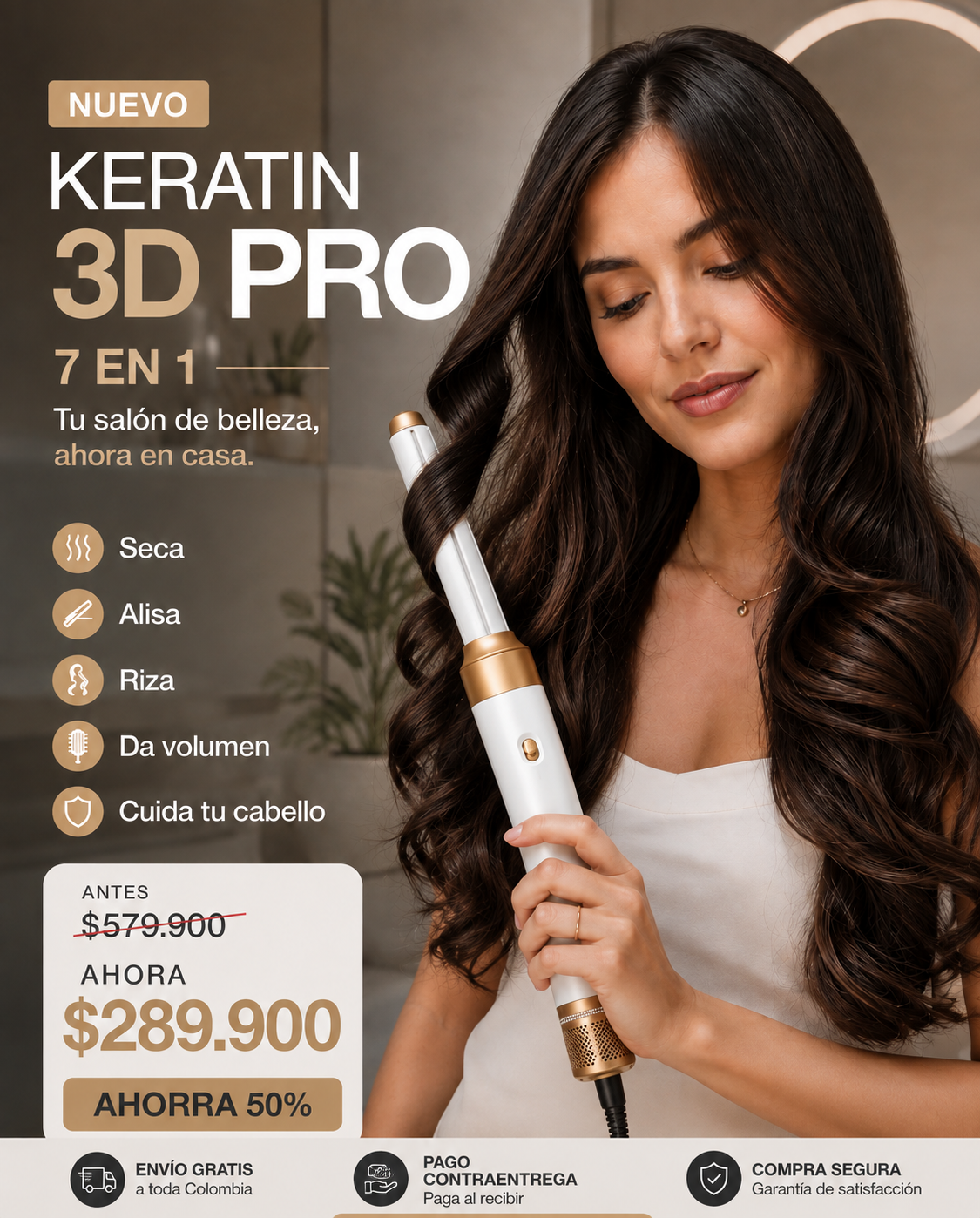 Combo Secador 7 En 1 Pro-keratin
